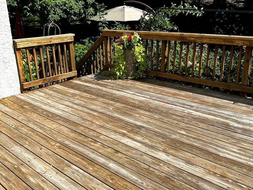 Before Deck Staining