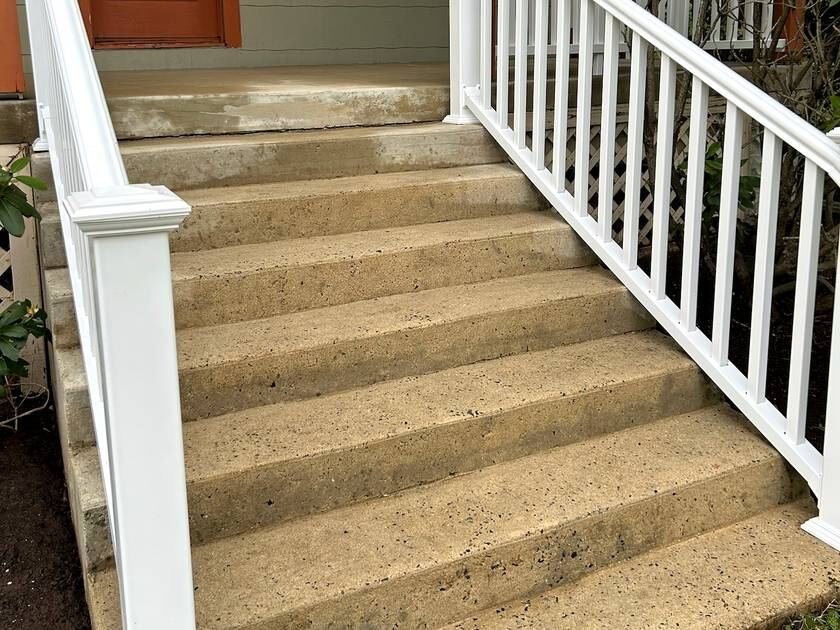 After Concrete Cleaning &mdash; Front Porch Steps